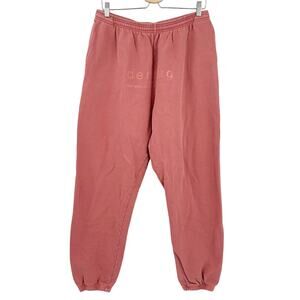 Dertbag Womens Sporty Lounge Pocket Terry Joggers Sweatpants Size L Mauve